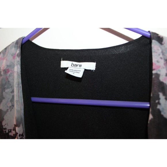 Bar III Floral Abstract Belted Ruffle Design 3/4 Sleeve Women's Dress Size Small - Picture 5 of 14